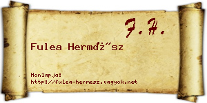 Fulea Hermész névjegykártya